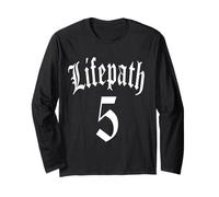 Life Path NUMEROLOGIE 5 FÜNF Engel Zahl Nummer Damen Herren Langarmshirt