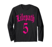 Life Path NUMEROLOGIE 5 FÜNF Engel Zahl Nummer Damen Herren Langarmshirt