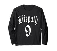 Life Path NUMEROLOGIE 9 NEUN Engel Zahl Nummer Damen Herrn Langarmshirt