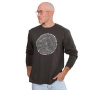 Life-Tree Longsleeve aus Biobaumwolle Fairwear für Herren "BigSlice" in Faded Black Schwarz S