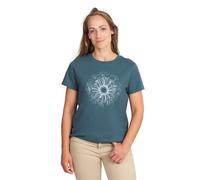 Life-Tree Shirt aus Biobaumwolle Fairwear für Damen "WoodenIris" in Stargazer Blau XXL