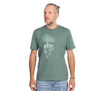 Life-Tree Shirt aus Biobaumwolle für Herren "Maple Island" in Natural Raw/Green Bay/Desert Dust natural S