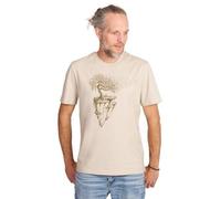 Life-Tree Shirt aus Biobaumwolle für Herren "Maple Island" in Natural Raw/Green Bay/Desert Dust natural XL