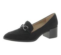 LifeStride Women's Devyn 2 Block Heel Loafer, Black Fabric, 9 Wide