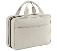 Lifewit Reise Kulturbeutel Damen, große Reise Kosmetiktasche Kulturtasche zum Aufhängen Organizer für Frauen, transparente Schminktasche mit hängendem Haken für Behälter, Medium,Hellgrau