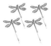 LIFKICH 4 Stück Libellen Haarspangen Metall Haarklammern im Vintage Stil für Damen Mädchen Haarschmuck im Landhausstil für Hochzeit Alltag und Besondere Anlässe