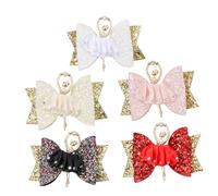 LIFKICH 5 Stück Teiliges Glitzernde Ballet Mädchen Haarklammern für Mädchen Strahlende Haarspangen mit Glitzerstaub Modischer Haarschmuck für Partys und Outdoor-aktivitäten