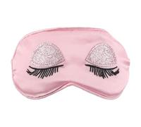 LIFKICH Schlafmaske aus Kunstseide mit Wimpern Elastischem Halteband Verdunkelungs Augenbinde für Flugreisen Nacht und Tiefschlaf