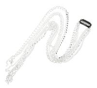 LIFKICH Silberne Strass Haarspange mit Clip Design und Langer Lebensdauer aus Aluminium und Kristall für Damen Modischer Haarschmuck mit Funkelnden Quasten für Alltag und Party