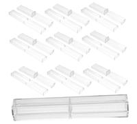 LIFKOME 10 Stück Transparente Quadratische Stiftebox aus Kunststoff mit Deckel Robustes Federmäppchen für Schüler Aufbewahrung für Bleistifte Kugelschreiber und Schulbedarf