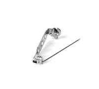 LIFKOME 100 Stück Edelstahl Broschennadeln mit Sicherheitsverschluss Rückseiten sicherheitsnadel für Schmuck Basteln und Handwerksprojekte Silberfarbene Metall pins mit Drei platte