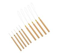 LIFKOME 10stücke Dreadlocks Häkelnadeln aus Holz mit Ergonomischem Griff für Flechten von Dreadlocks und Frisuren Glatte Oberfläche