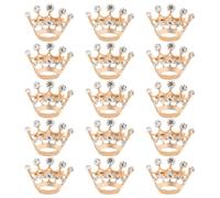 LIFKOME 15 Stück Kleine Goldene Kronenbroschen aus Metall Zierliche Tiara Anstecknadeln für Damen Vintage Schmuck für Kleidung Bankette Zeremonien und Festliche Anlässe