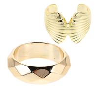 LIFKOME 2 Stück Chunky Acryl Arm Cuff Armbänder Geometrisch Irregulär Offene Vintage Statement Bangles Damen Stapelbar Sommer Schmuck