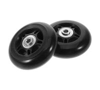LIFKOME 2 Stück Geräuscharme Kofferrollen 76mm X 24mm aus Gummi mit Kugellager Ersatzräder für Gepäck Kinderroller und Reisekoffer
