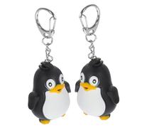 LIFKOME 2 Stück-pack Pinguin Schlüsselanhänger LED mit Soundfunktion Leuchtend und Stilvoll aus Kunststoff und Metall zum Befestigen an Geldbörse oder Handtasche