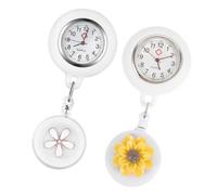 LIFKOME 2stücke Einziehbare Schwesternuhr Mit Clip Tragbare Pocket Watch Für Zwei Farben Teekamel Und Praktische Pflegeuhr Für Ärzte Und Pflegepersonal