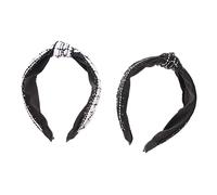 LIFKOME 2stücke Haarschmuck Weiße Karomuster Haarbänder Für Gesichtswäsche Rutschfeste Stoffhaarbeugen Für Schönheitsanwendungen Und Alltag