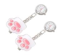 LIFKOME 2stücke Katzenpfote Taschenuhr Lustige Cartoon Uhr Für Ärzte Und Tragbar Und Praktisch Aus Robustem Und Sicherem Material Für Täglichen Gebrauch