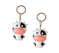 LIFKOME 2stücke Leuchtende Kuh Schlüsselanhänger Kreative Cartoon Schlüsselbund Für Taschen Rucksäcke Und Dekoration