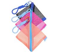 LIFKOME 3 Stück Mini-Geldbörsen mit Reißverschluss, Netztaschen, kleine tragbare Geldbörse für Kreditkarten, gefaltete Geldscheine, Ausweise, Schlüssel, Kopfhörer, Lippenstift