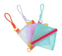 LIFKOME 3 Stück Mini-Geldbörsen mit Reißverschluss, Netztaschen, kleine tragbare Geldbörse für Kreditkarten, gefaltete Geldscheine, Ausweise, Schlüssel, Kopfhörer, Lippenstift