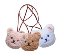 LIFKOME 3 Stück Teiliges Plüsch Bären Anhänger in Braun Khaki und Weiß Weiche DIY Bär Taschenanhänger Leichte Langlebige und Dekorative Schlüsselanhänger für Personalisierte Geschenke