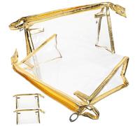 LIFKOME 4 Stck Transparente Kosmetiktasche wasserdichte Kulturbeutel Reise Make up Tasche Tragbar Vielseitiger Organizer für Toilettenartikel und Schmuck