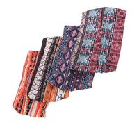 LIFKOME 4 Stück Afrikanische Stirnbänder Damen Elastisch Geknotet Breites Stoffhaarband Yoga Sport Schweißband Mehrfarbig