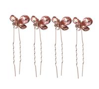 LIFKOME 4 Stück Teiliges U förmiges Kristall Haarschmuck mit Strasssteinen Braut Haarnadeln für Hochzeit Party Elegante Haarspangen Damen Champagnerfarben Luxuriös und Glänzend