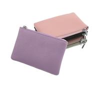 LIFKOME 5 Stück Teiliges Mini Zipper Portemonnaie Kleines Schlankes Münzgeldbörse mit Reißverschluss Unisex Geldbörse mit Litchi-Struktur Vielseitig für Karten Schlüssel Bargeld Farblich