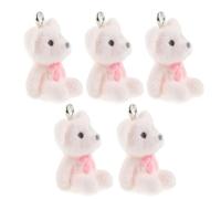 LIFKOME 5 Stück Tieranhänger Schmuck Charme Aus Harz Rosa Kleiner Bärenanhänger 15x22mm Selbstgemacht Schmuckherstellung Handgefertigte Tieranhänger Für Ohrringe Und Halsketten