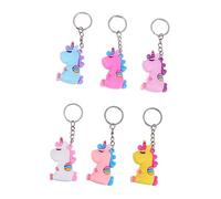 LIFKOME 6stücke Einhorn Pvc Schlüsselanhänger Mit Metallhaken Bunte Einhorn Schlüsselringe Für Taschen Auto Und Handy Langlebige Anhänger Für Kindergeburtstag Und Geschenke Fans