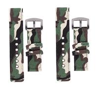 LIFKOME Camouflage Canvas Uhrenarmband Aus Strapazierfähigem Nylon 22mm 2 Stück Für Freizeit Und Stylische Uhren