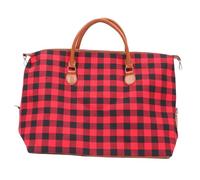 LIFKOME Canvas Reisetasche Kariert 22 Zoll Robuste Mehrzwecktasche mit Henkel Modische Wochenendtasche für Reisen Sport und Alltag