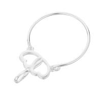 LIFKOME Charm Holder Anhänger Silber Herz Design Charm Connector Schmuckhalter für Halsketten Damen Elegantes Love Symbol Kreis für Alltag und Festliche Anlässe