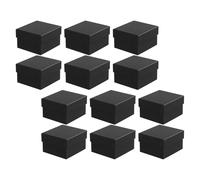 LIFKOME Einzelne Uhrenboxen aus Karton 12 Stück mit Kissen Schmuckkästchen für Damen und Herren Reise Schmuckorganizer für Weihnachten und Jahrestage Schwarz