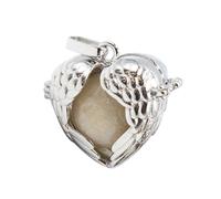 LIFKOME Einzigartiger DIY Anhänger Herz-Zauber mit Engelsflügel Kristallkugel Leichte Schmuckdekoration Zufällige Farben Stilvoller Charme für Halsketten und Armbänder zum