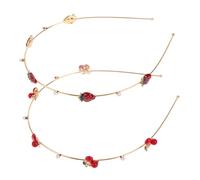 LIFKOME Haarbänder 2 Stück Kirsch Und Erdbeer Haarreifen Stilvolle Haarschmuck Accessoires Für Damen Bei Festen Und Feiern