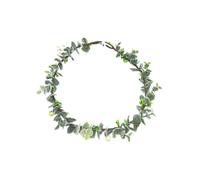 LIFKOME Handgefertigtes Grünes Braut Haarreif Blumenkranz Stirnband Damen Hochzeits Haarschmuck Leicht Langlebig für Fest Fotografie und Alltag