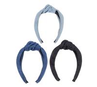 LIFKOME Jeans Haarband 3 Stück Breit Stoff Stirnband Für Mädchen Vielseitiger Haarschmuck Mit Knoten Für Alltag Und Party