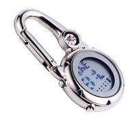 LIFKOME Karabiner Taschenuhr Blauem Gehäuse Multifunktionale aus Edelstahl mit Alarmfunktion und für Outdoor Aktivitäten und Täglichen Gebrauch