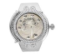 LIFKOME Modische Damen Ringuhr Mit Rosen-dekor Leichte Quarzuhr Aus Langlebiger Zinklegierung Genaue Zeitanzeige Komfortabel Und Stilvoll Kombinierbarer Fingerschmuck