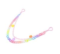 LIFKOME Regenbogenfarbene Punk Hosenkette aus Harz Abnehmbar Unisex für Jeans Röcke Rucksäcke Hip Hop Accessoire