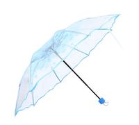 LIFKOME Regenschirm Regenresistent Faltbarer mit Transparenter Kreativem Blumendekor für Kompakt und Tragbarer UV Schutz Reise und Alltag