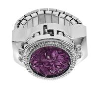 LIFKOME Ringförmige Damenuhr Mit Quarzuhrwerk Rosendekor Leicht Und Langlebig Modischer Fingerschmuck Für Alltag Und Geschenk