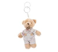 LIFKOME Schlüsselanhänger Bär Plüsch Kleiner Rucksack Anhänger 5.5x4.3x2.8cm Cartoon Motiv Taschenanhänger für Damen Reise und Auto Dekoration