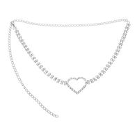 LIFKOME Shiny Silberne Bein kette mit Strass Mehrlagige Damen Oberschenkel Kette Leicht Körperschmuck für Party Strand Hochzeit und Alltag Passend zu Kleid Bikini Rock