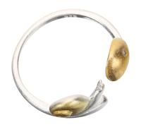 LIFKOME Verstellbarer Pilzring Damen Kupfer Schmuck Offener Wickelring Modischer Statement Ring für Teenager Mädchen Alltag Party Hochzeit