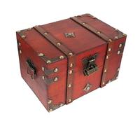 LIFKOME Vintage Holz Schmuckkasten mit Schloss Große Aufbewahrungsbox aus Holz für Büro und Zuhause Multifunktionale Desktop Box zur Ordentlichen Aufbewahrung von Schmuck Stiften und